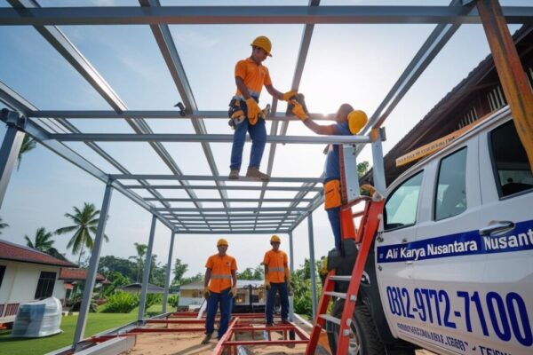 Upah Tukang Pasang Atap Baja Ringan