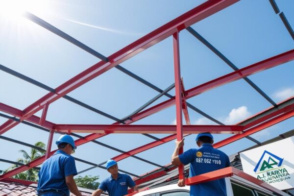 upah tenaga pasang rangka baja ringan